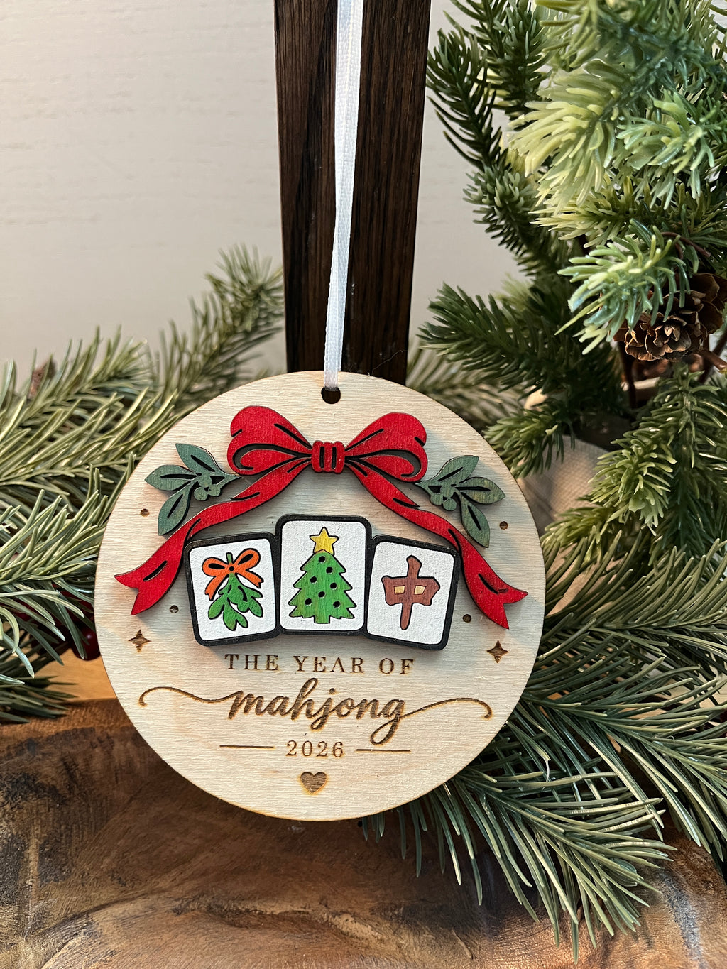 Mahjong Wood Ornaments