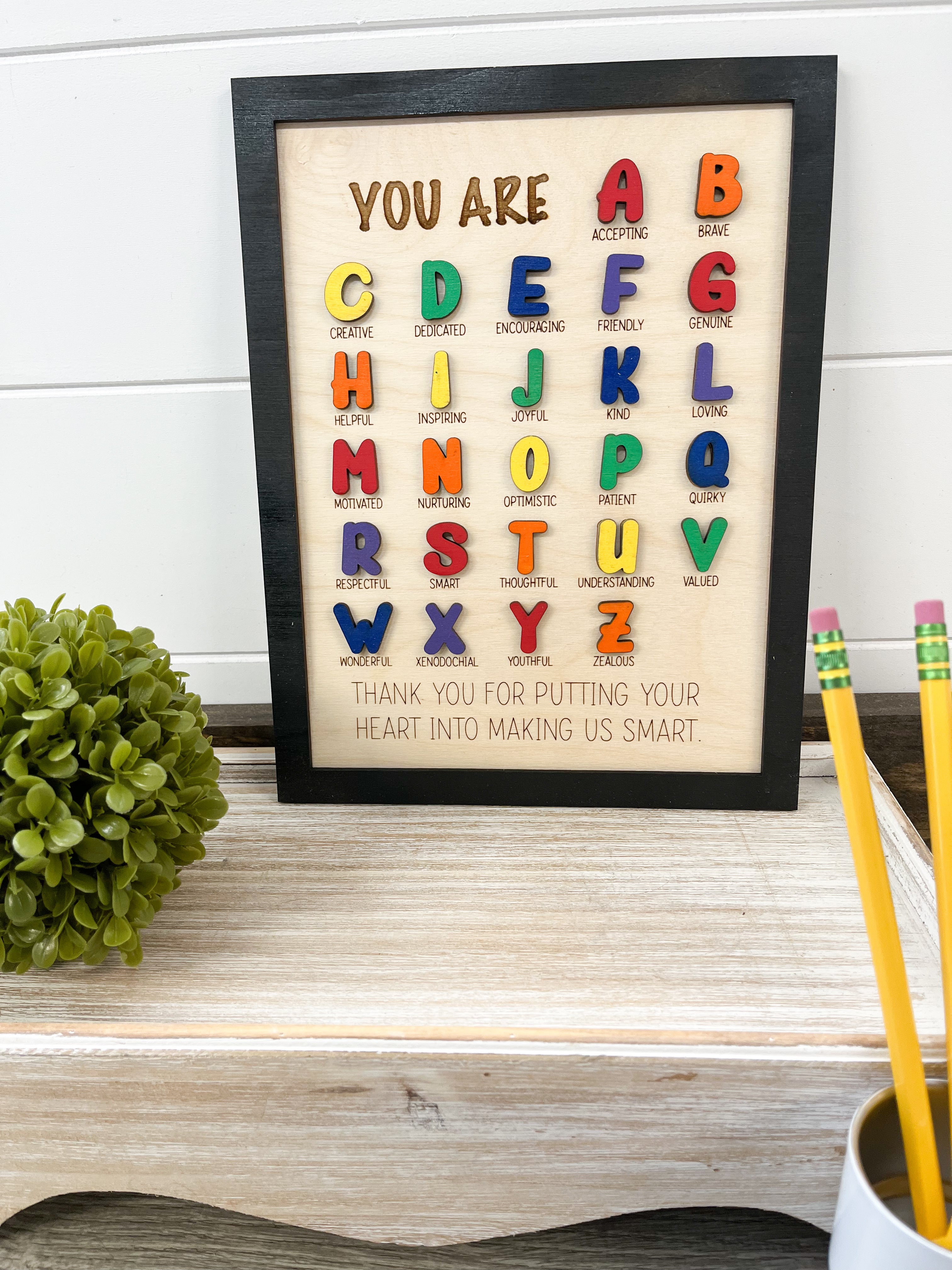 Teacher Personalized Alphabet Sign