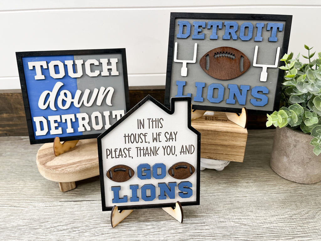 Detroit Lions Mini Signs