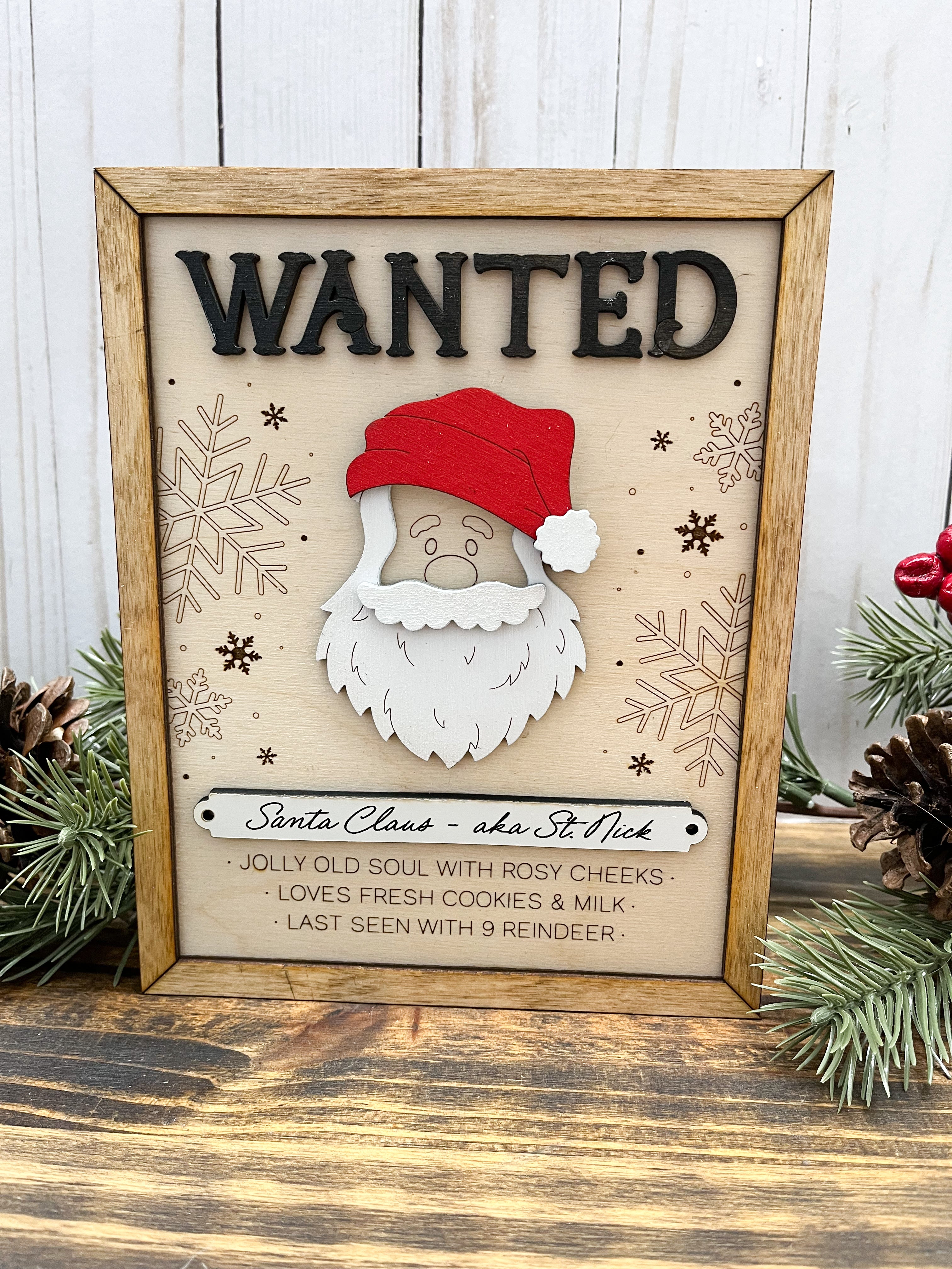 Santa Most Wanted Sign