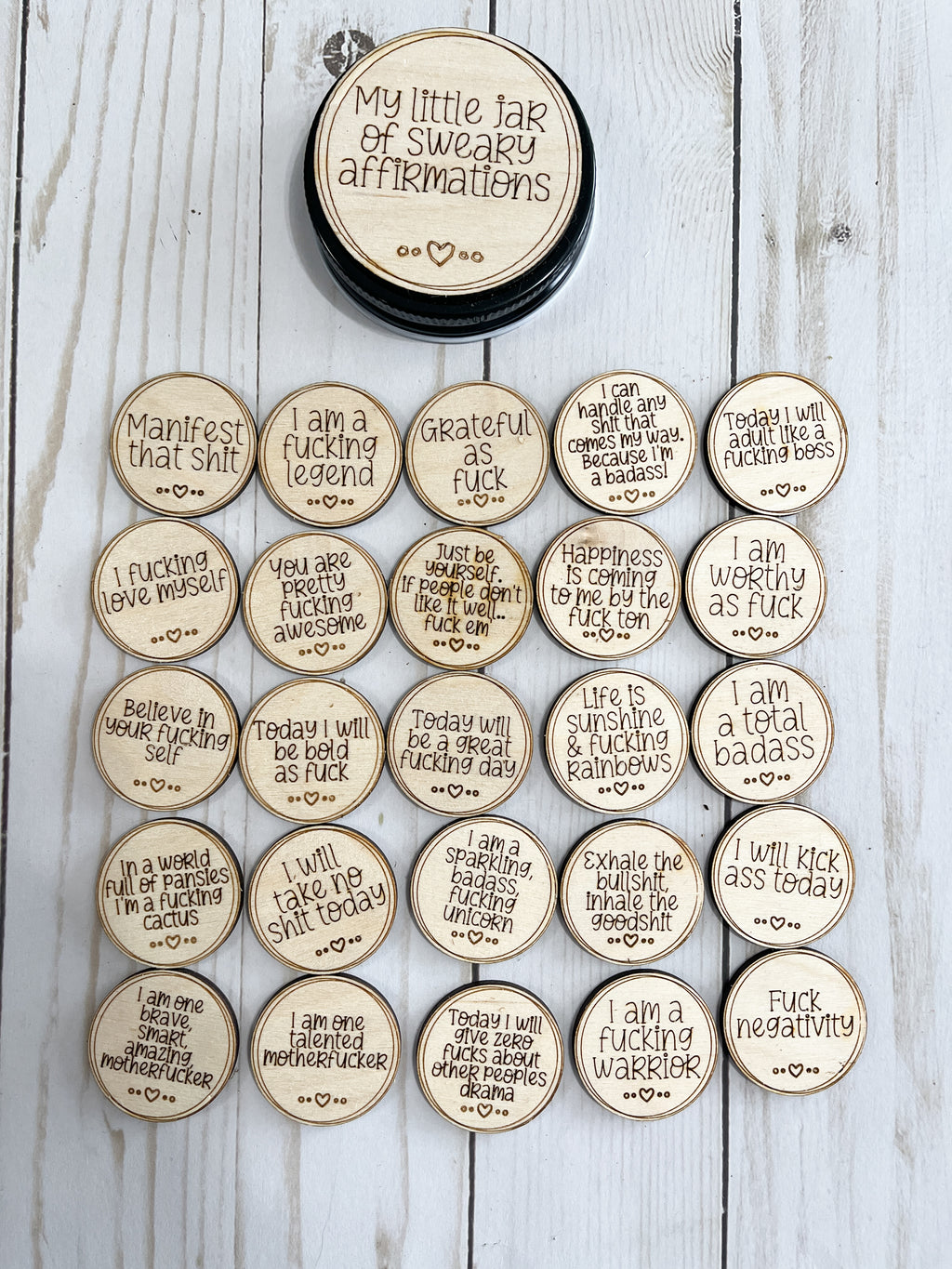 Sweary Affirmations Tokens Jar
